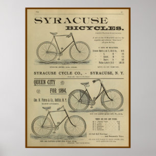 1893 Vintages Bicycle Magazine und Art Poster