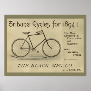 1893 Vintages Bicycle Magazine und Art Poster