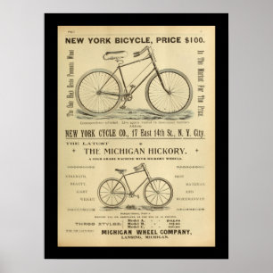 1893 Vintages Bicycle Magazine und Art Poster