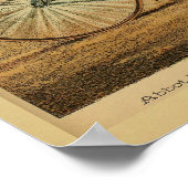 1893 Vintages Fahrrad Velocipede Kunstdruckerei Poster (Ecke)