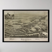 1894 Aerial Map Collegeville PA Pennsylvania Poste Poster (Vorne)