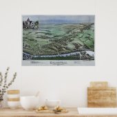 1894 Aerial Map Collegeville PA Pennsylvania Poste Poster (Küche)