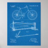 1894 Chainless Bicycle Design Patent Art Print Poster (Vorne)