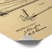 1894 Chainless Bicycle Design Patent Art Print Poster (Ecke)