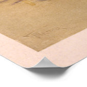 1894 Color Bicycle Ad Art Print Girl Beach Poster (Ecke)