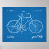 1894 Fahrraddesign Patent Art Print Poster (Vorne)