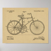 1894 Fahrraddesign Patent Art Print Poster (Vorne)