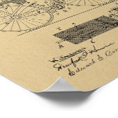 1894 Militärradpatent Art Zeichnend Print Poster (Ecke)