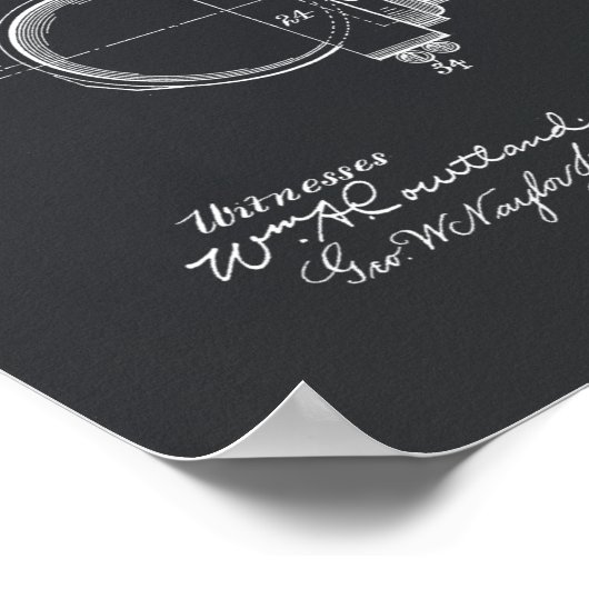 1894 Pocket Camera Patent Art Zeichnend Druck Poster (Ecke)