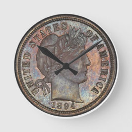 1894-S Barber Dime Runde Wanduhr
