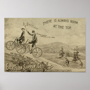 1894 Vintage Excelsior Supply Bicycle Ad Art Print Poster