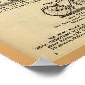 1894 Western Wheel Works Bicycle Ad Poster (Ecke)