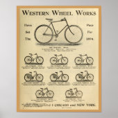 1894 Western Wheel Works Bicycle Ad Poster (Vorne)