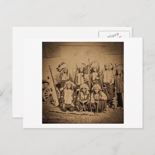 1895 Buffalo Bill Wild West Show Sioux Chiefs Postkarte (Vorne/Hinten)
