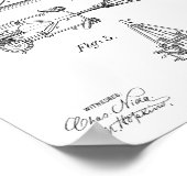 1895 Chainless Bicycle Design Patent Art Print Poster (Ecke)