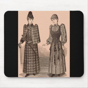 1895 Delineator print ladies coat and dress Mousepad