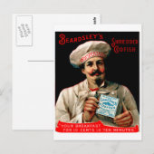 1895 Gebratenes Codfish-Frühstück Postkarte (Vorne/Hinten)