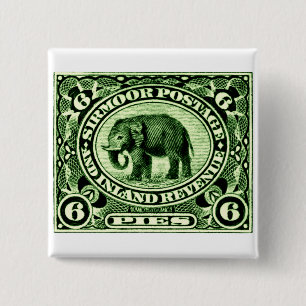 1895 Indischer Fürstenstaat-Elefant Button
