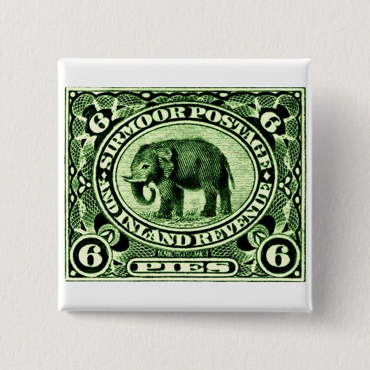 1895 Indischer Fürstenstaat-Elefant Button (Vorderseite)