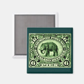 1895 Indischer Fürstlich-Staaten Elephant Magnet (Vorderseite/Rückseite)