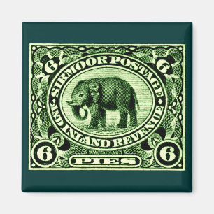 1895 Indischer Fürstlich-Staaten Elephant Magnet