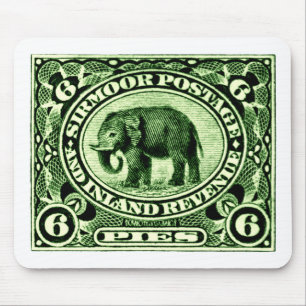 1895 Indischer Fürstlich-Staaten Elephant Mousepad