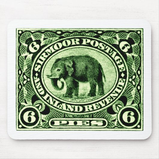 1895 Indischer Fürstlich-Staaten Elephant Mousepad (Vorne)