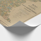 1895 Karte der Gemeinde East Baton Rouge, La Geschenkpapier (Ecke)