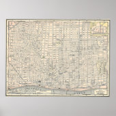 1895 Karte von Detroit Poster (Vorne)