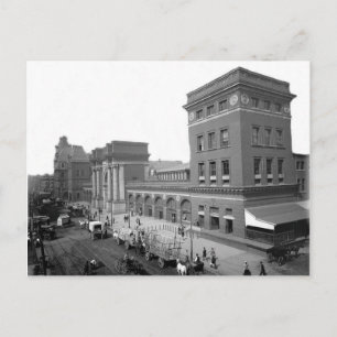 1895 Passagierterminal Boston MA Postkarte