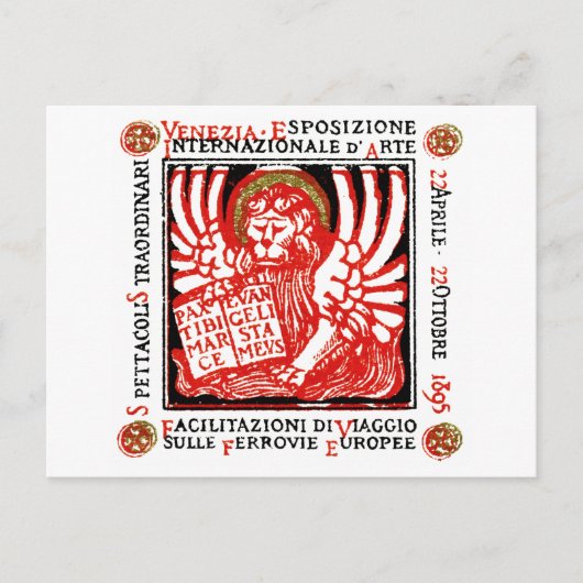 1895 Venedig Art Poster Postkarte (Vorderseite)