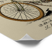 1895 Vintage Fahrradpatentfarbe Druckkunst Poster (Ecke)