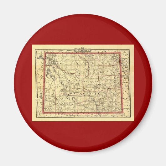 1895 Wyoming Map Magnet (Vorne)