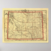 1895 Wyoming Map Poster (Vorne)