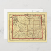 1895 Wyoming Map Postkarte (Vorne/Hinten)