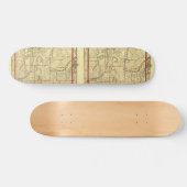 1895 Wyoming Map Skateboard (Horizontal)