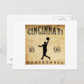 1896 Cincinnati Ohio Basketball Postkarte (Vorne/Hinten)