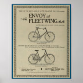 1896 Gesandter Fleetwing Bicycles und Art Poster (Vorne)