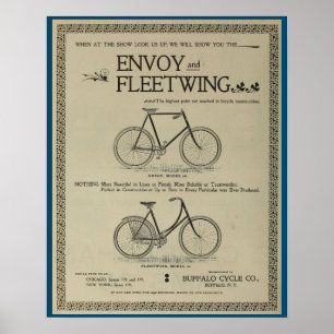 1896 Gesandter Fleetwing Bicycles und Art Poster