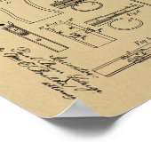 1896 Gun Magazine Patent Art Zeichnend Print Poster (Ecke)