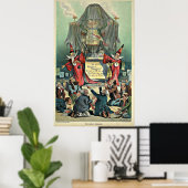 1896 Punch Cartoon "The Great Unknown" Poster (Heimbüro)