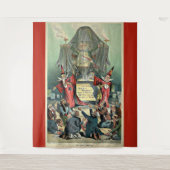 1896 Punch Cartoon "The Great Unknown" Wandteppich (Vorderseite)