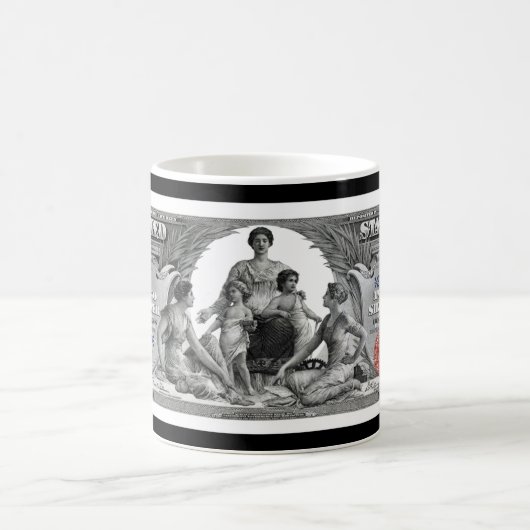 1896 Silberzertifikat ~ Elektrizität ~ Handel Kaffeetasse (Mittel)