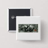 1896 US fünf Dollar-silbernes Zertifikat Button (Vorne & Hinten)