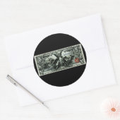 1896 US fünf Dollar-silbernes Zertifikat Runder Aufkleber (Umschlag)