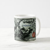 1896 US-Fünf-Dollar-Silberzertifikat Kaffeetasse (VorderseiteRechts)