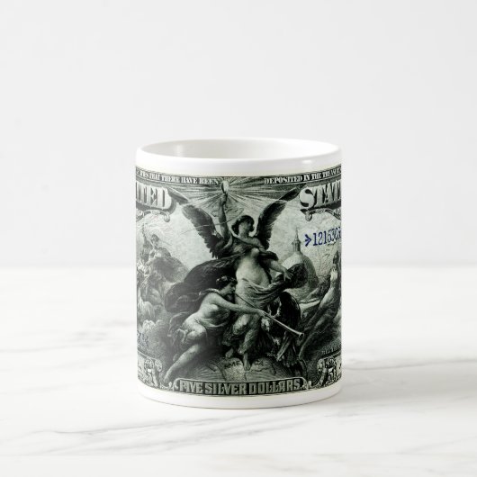 1896 US-Fünf-Dollar-Silberzertifikat Kaffeetasse (Mittel)