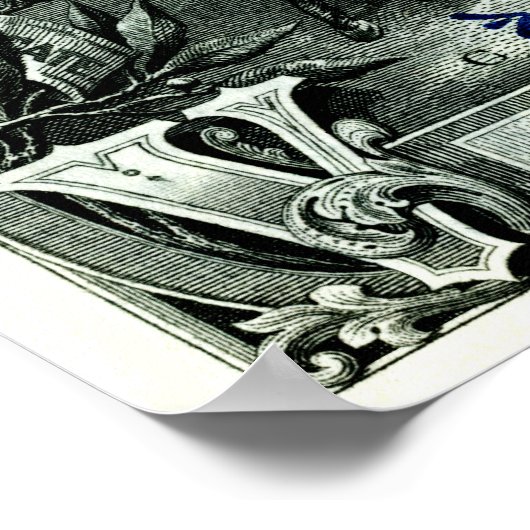 1896 US-Silberzertifikat für fünf Dollar Poster (Ecke)