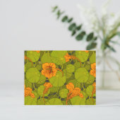 1896 Viktorianisch Nasturtium Floral Print Postkarte (Stehend Vorderseite)