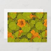 1896 Viktorianisch Nasturtium Floral Print Postkarte (Vorne/Hinten)